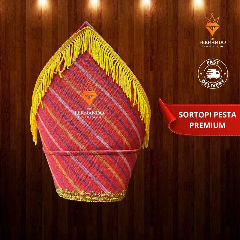 Sortopi Topi Pengantin Adat Batak Toba Dewasa Anak Premium Kain Tenun Asli Tangan Pakaian Tradisiona