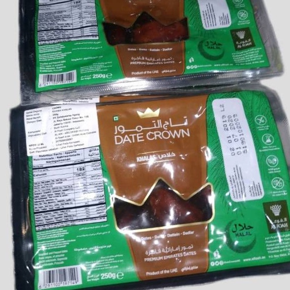 

88 Kurma Date Crown Khalas 25gr presskurma pres enak exp Oktober 225ThermoTermo
