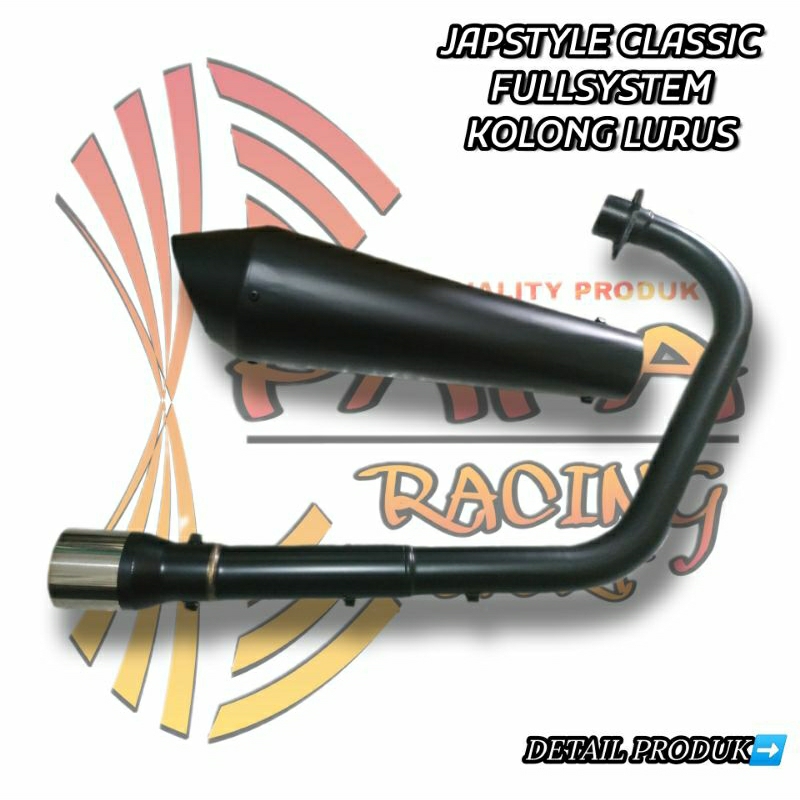 Knalpot Japstyle Black Doff Kolong Scorpio Byson Verza Tiger Megapro XSR 155 R15 Vixion MT15 Xabre C