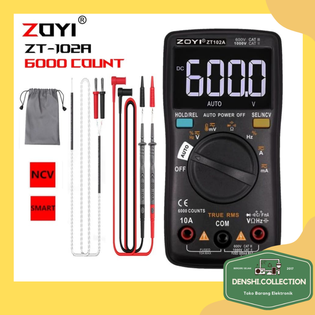 ZOYI ZT102A Upgrade Auto Multimeter Digital Avometer Multitester NCV Original Protect/Digital Multim