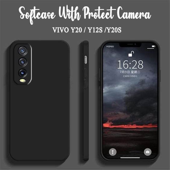 New Softcase Macaron Polos For Vivo Y20 Y12S Y20S - Case Hp Vivo Y20 Y12S Y20S - Casing Hp Vivo Y20