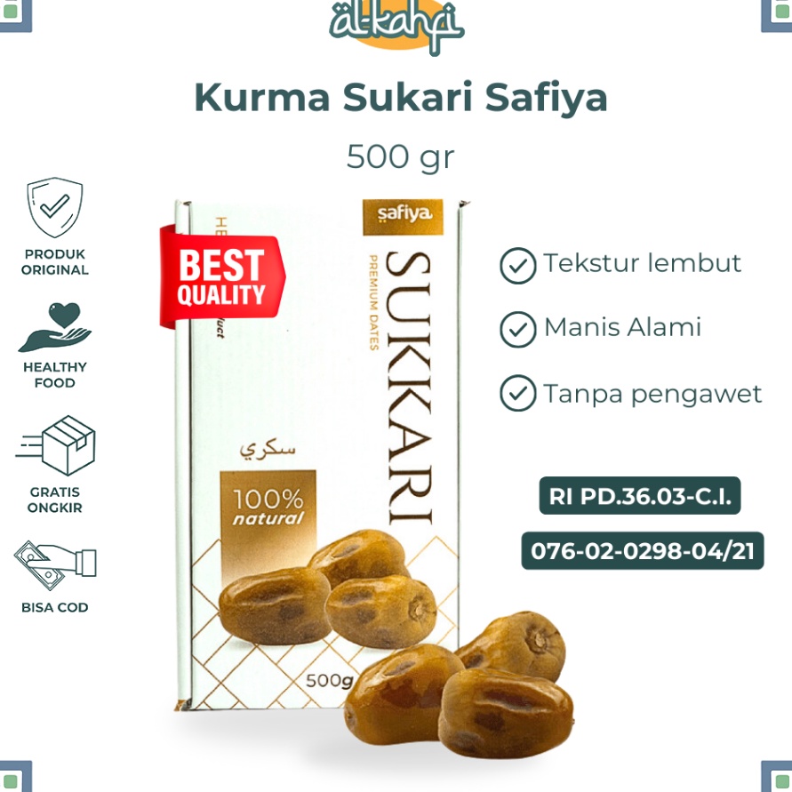 

STOK SIAP COD Kurma Sukari 5 Gram Kurma Raja Premium Original