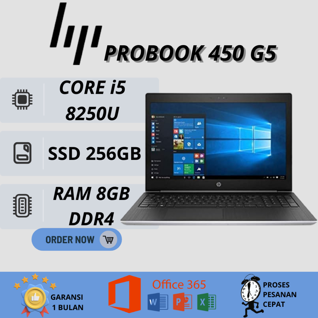 hp probook 450 G5 Core i5-8250U/15inch/Laptop Bekas Bergaransi