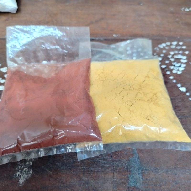 [PEWARNA] OKER CAMPURAN NAT KERAMIK KUNING - COKLAT 100 GRAM