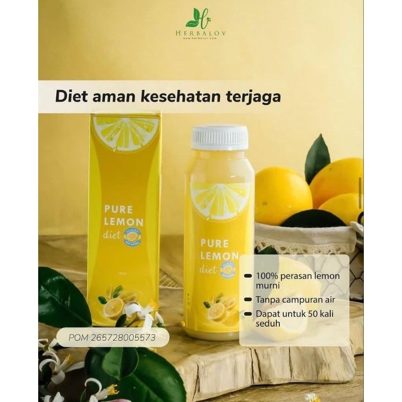 

PURE LEMON DIET by HERBALOV Herbamour - Lemon Asli tanpa campuran - PREMIUM - Asli 100%