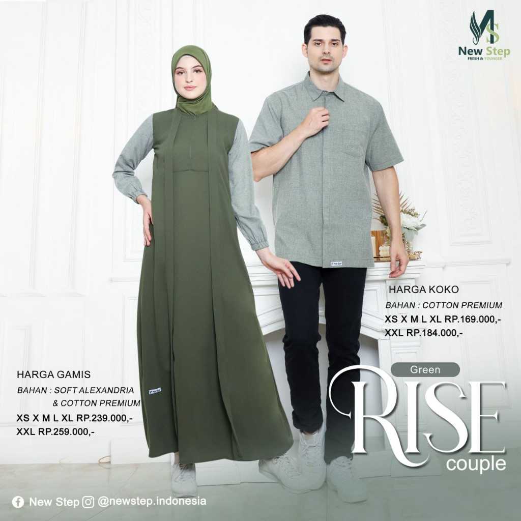 RISE COUPLE BY NEW STEP ARMY - SETELAN BAJU PASANGAN GAMIS DRESS DAN KOKO TERBARU TERKINI VIRAL WARN