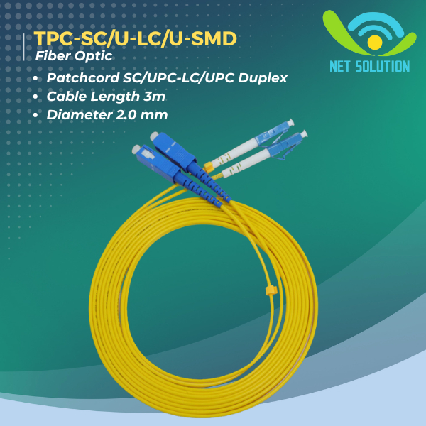 Patch Cord Fiber Optic SC/UPC-LC/UPC Single Mode 1-3-5-10-15M Duplex