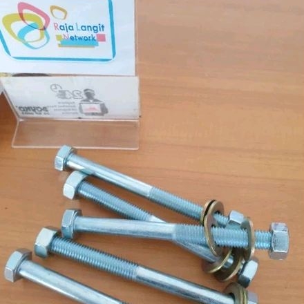 Baut mur tower SNI ,baut baja putih antikarat untuk tower triangle