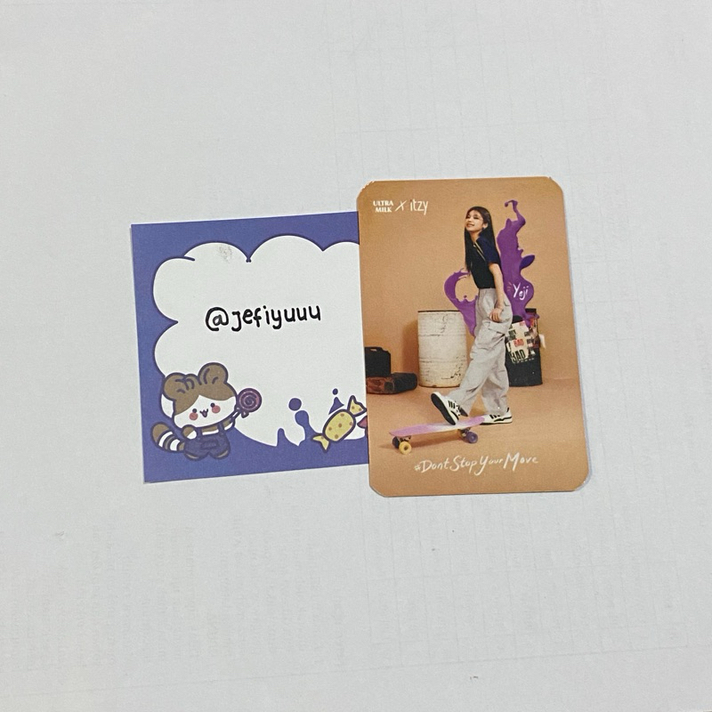 pc photocard ultra milk x itzy yeji concept