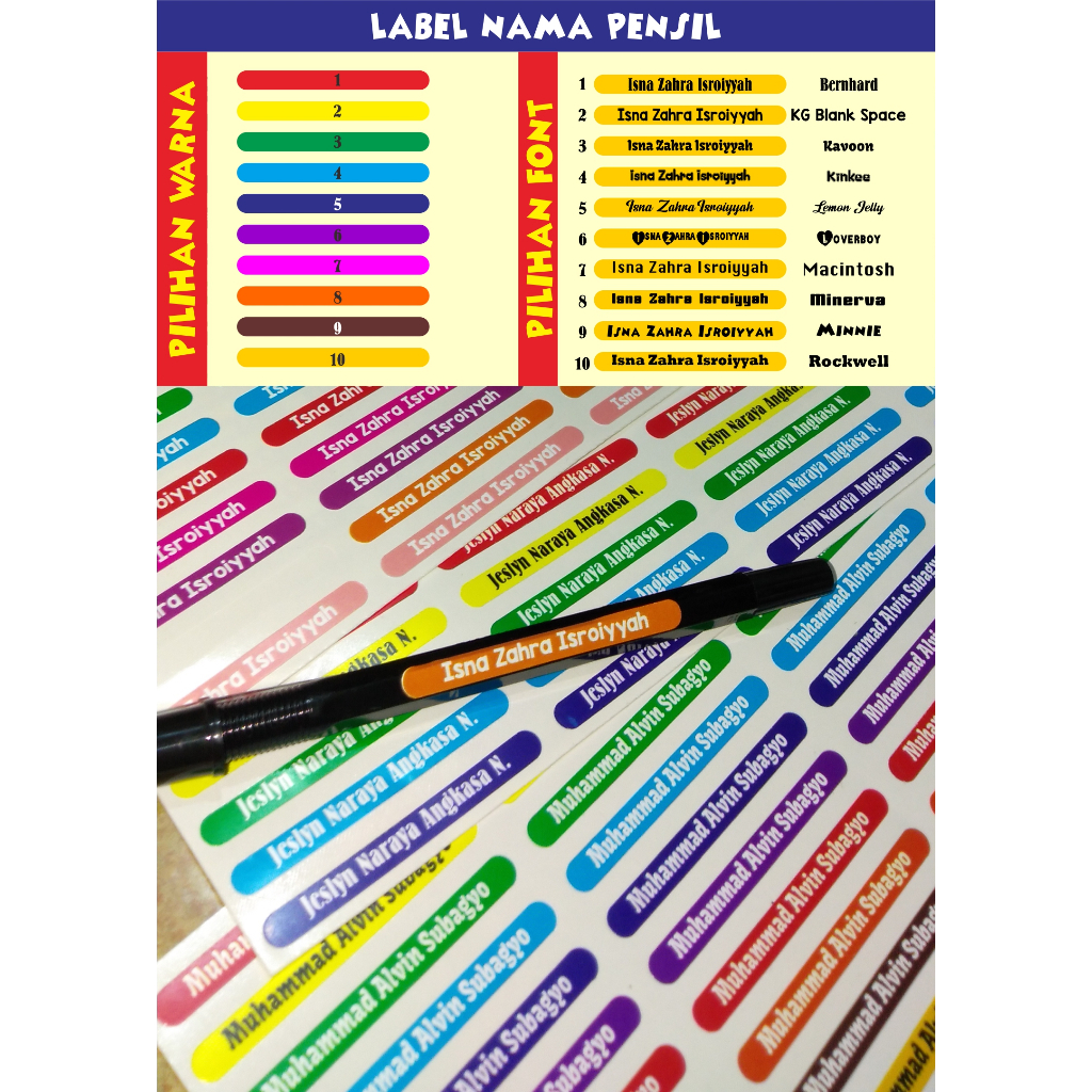 

Stiker Pensil
