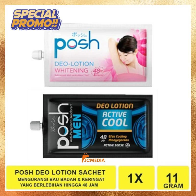 Posh Deodorant Lotion Sachet 11gr / Posh Whitening & Men Active Cool