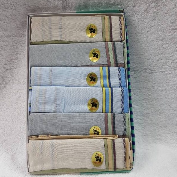 ART F24S 1 dus Saputangan pria warna tua  muda merk Elephant  isi 6