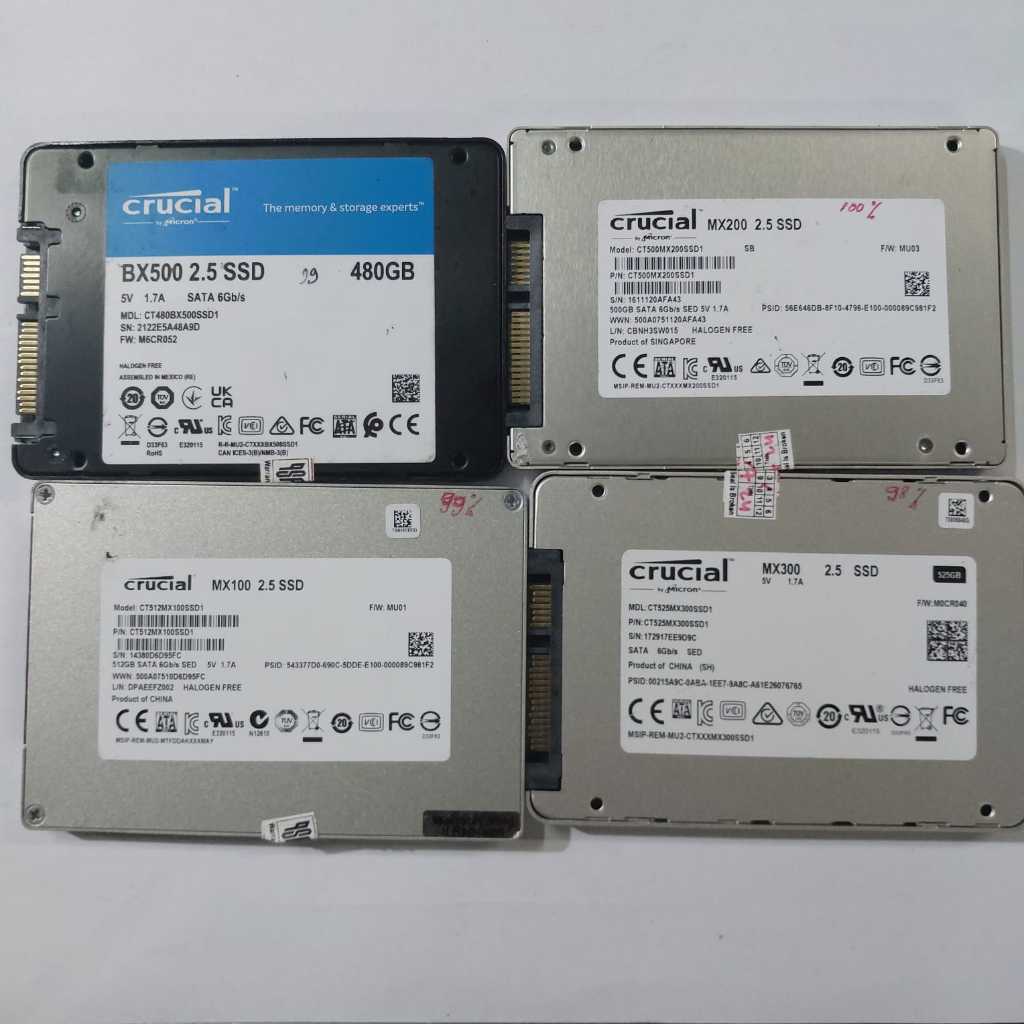 hardisk ssd 500gb sata 2.5inch crucial by micron SSD 512GB Crucial