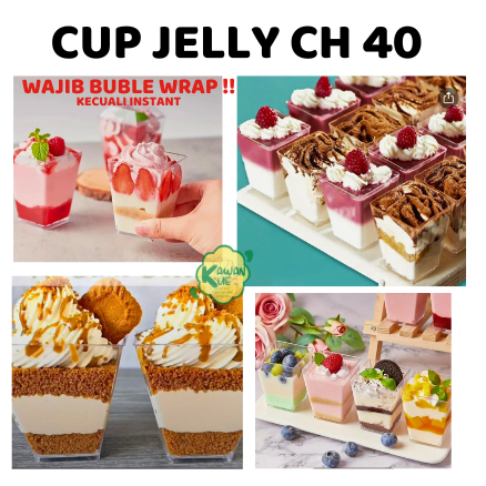Cup Puding Jelly Pudding Dessert CH 40 isi 25