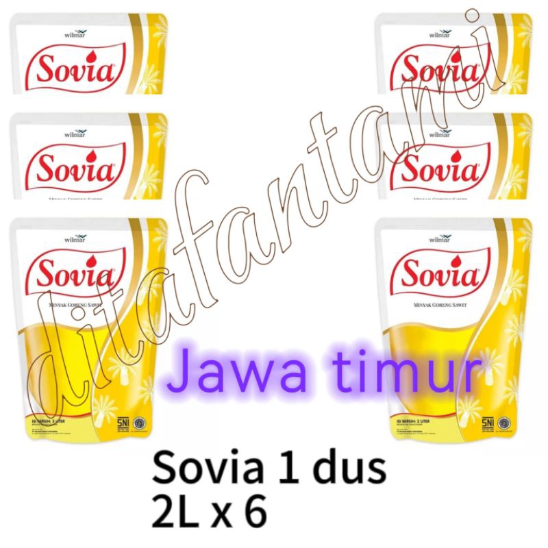 

(JATIM) minyak goreng SOVIA 1dus(6*2L)