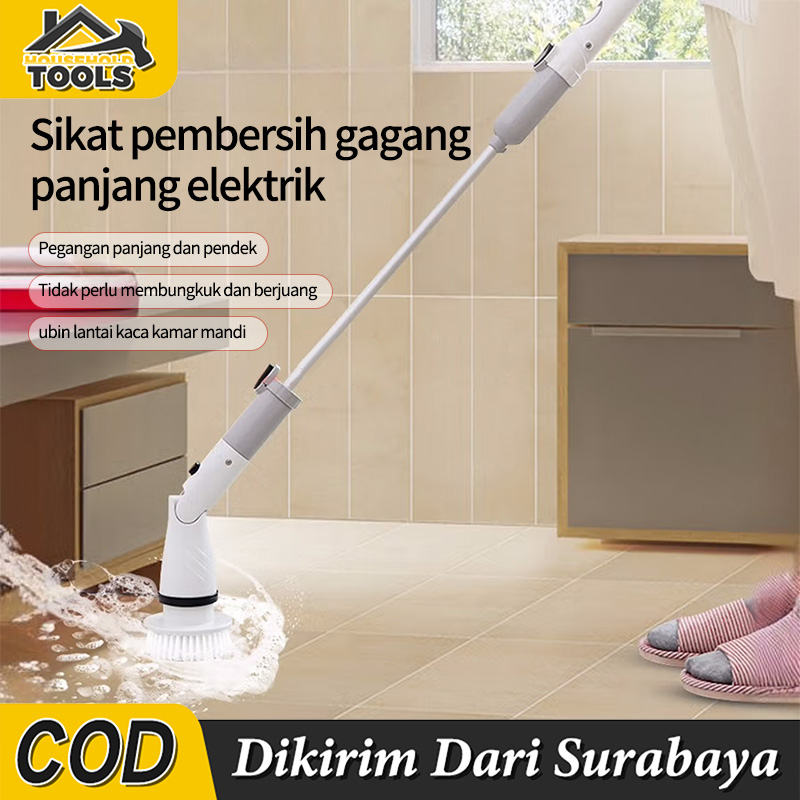 Sikat pembersih elektrik/sikat toilet elektrik/sikat kamar mandi otomatis/sikat lantai berputar/sika