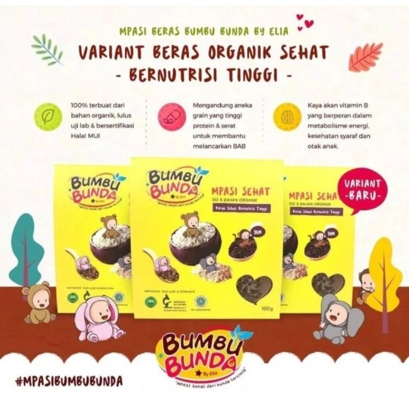 

Bumbu Bunda by Elia Beras Sehat Organik 100gr beras pandang wangi MPASI bayi
