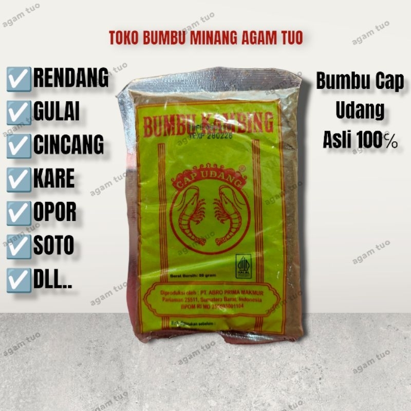 

BUMBU KERING CAP UDANG ASLI/TOKO BUMBU MINANG AGAM TUO