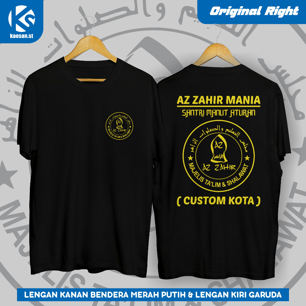 Kaos Az Zahir Custom Kota Tshirt Majelis Sholawat Habib Ali Zaenal Abidin Al Hamid