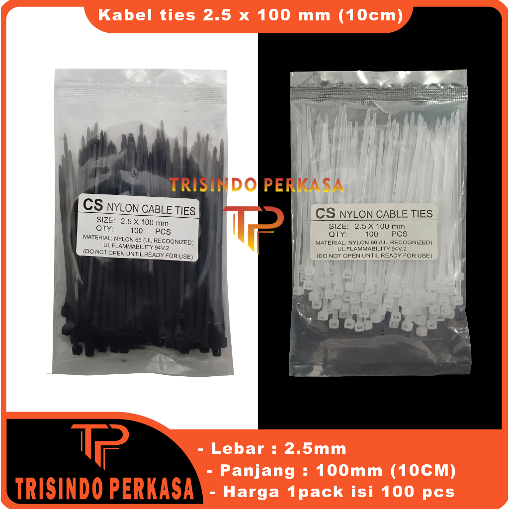 Kabel Ties Cable Tie 2.5 x 100mm (10cm)