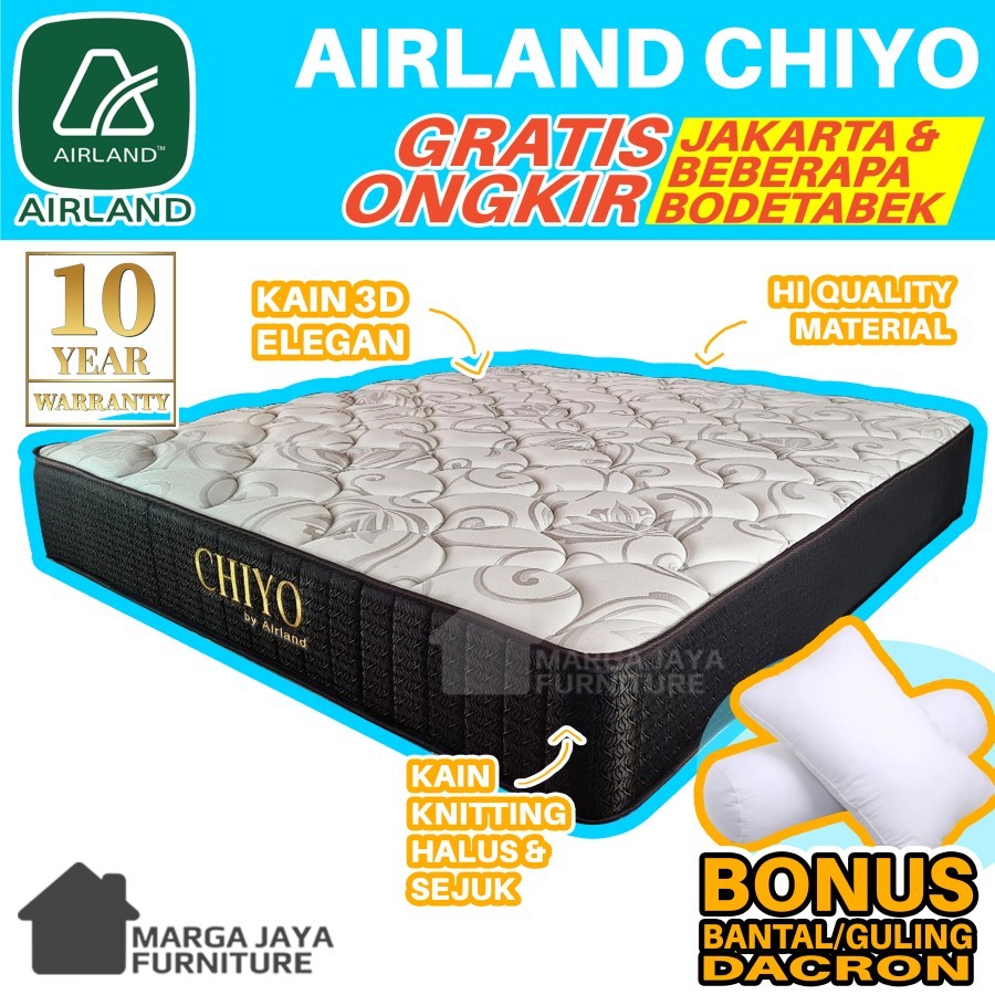 Kasur AIRLAND Chiyo Ori 100% Original Spring Bed Matras Tempat Tidur 120 160 180 120x200 160x200 180