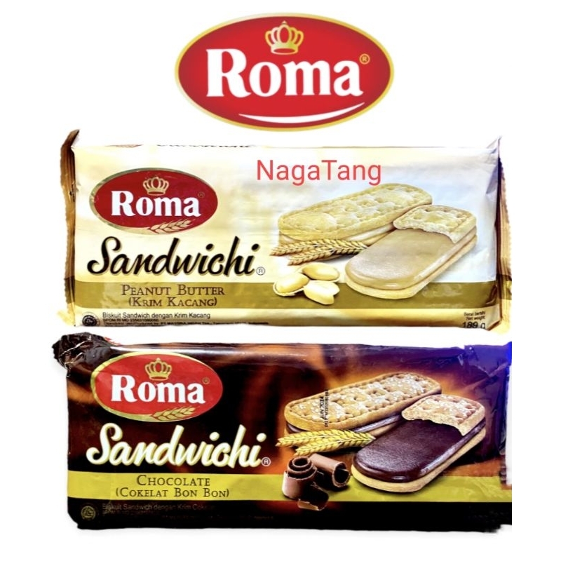 

ROMA SANDWICHI KRIM COKLAT & KACANG 189gr