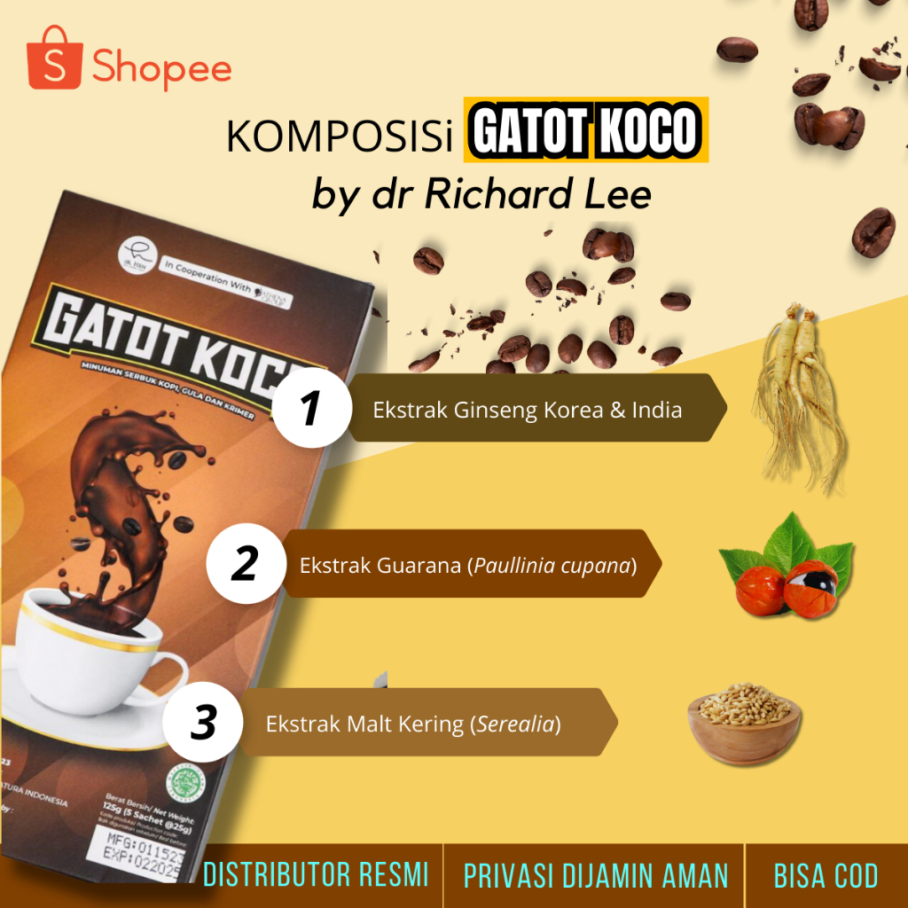 Kopi Gatot Koco By dr. Richard Lee - Minuman Untuk Menambah Kebugaran (Privasi Aman)