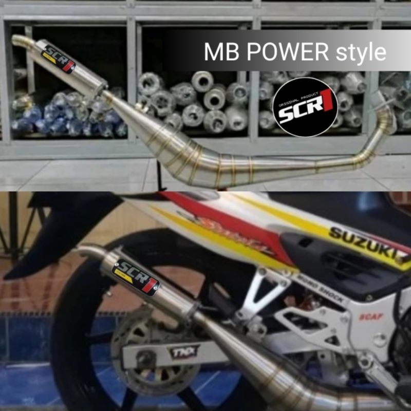 Knalpot Suzuki Satria 2tak Rgv120 rgx rgs BM power Original Scr1 Racing