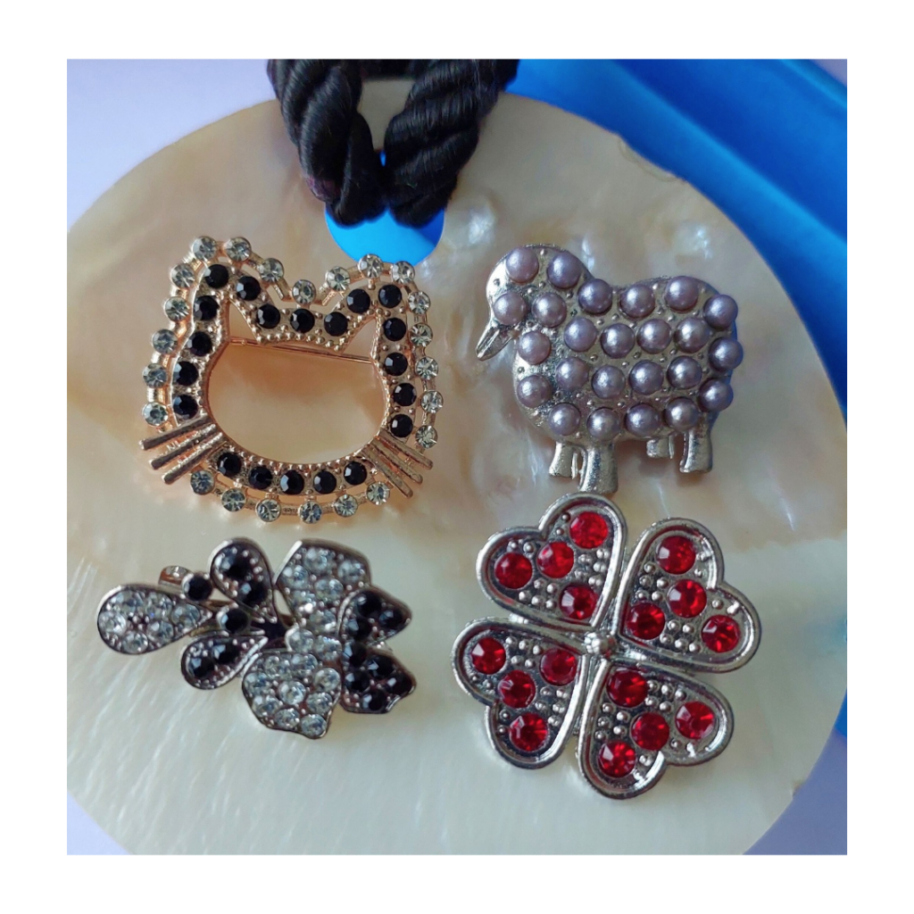 Bros Dagu Lusinan Bross Hijab Kecil Peniti Jilbab Mini Campur