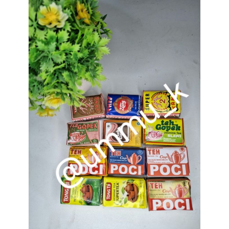 

Teh Tubruk Kemasan Mini/Kecil Khas Tegal (Gopek, Poci, Tong Tji, 2 Tang)