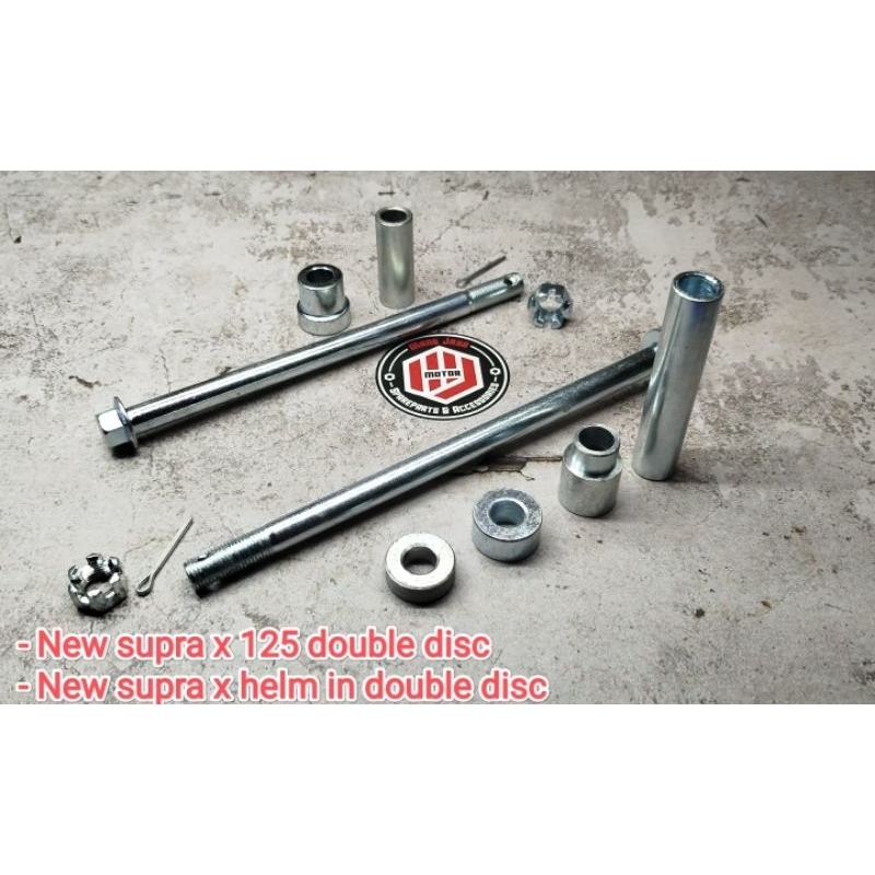 SET AS RODA DEPAN BELAKANG SUPRA X 125 HELM IN BLADE NEW DOUBLE DISC PLUS BOSH TROMOL RODA DEPAN BEL
