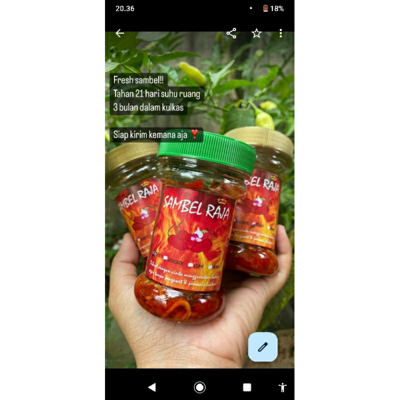 

sambel cumi botol 150 ml