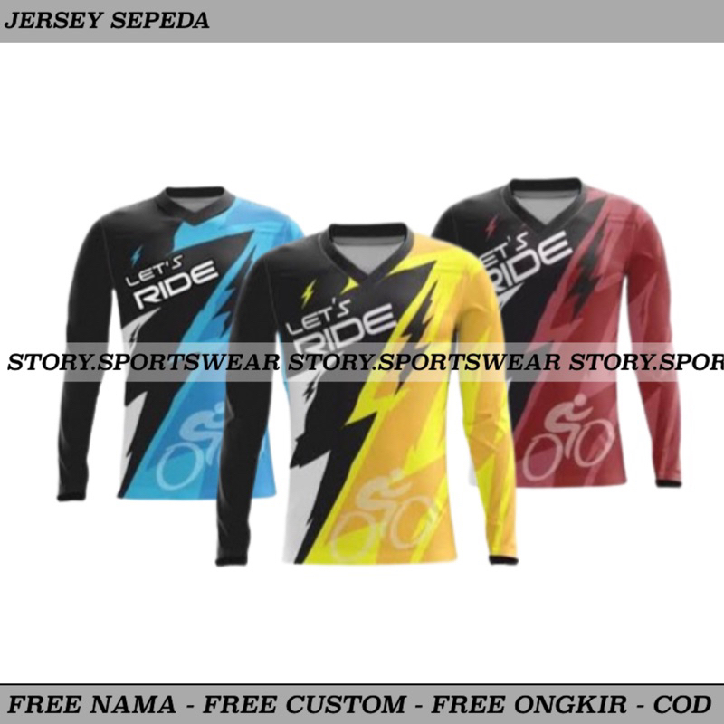 Jersey Sepeda Goes Custom Free Nama Logo Pria Wanita Full printing