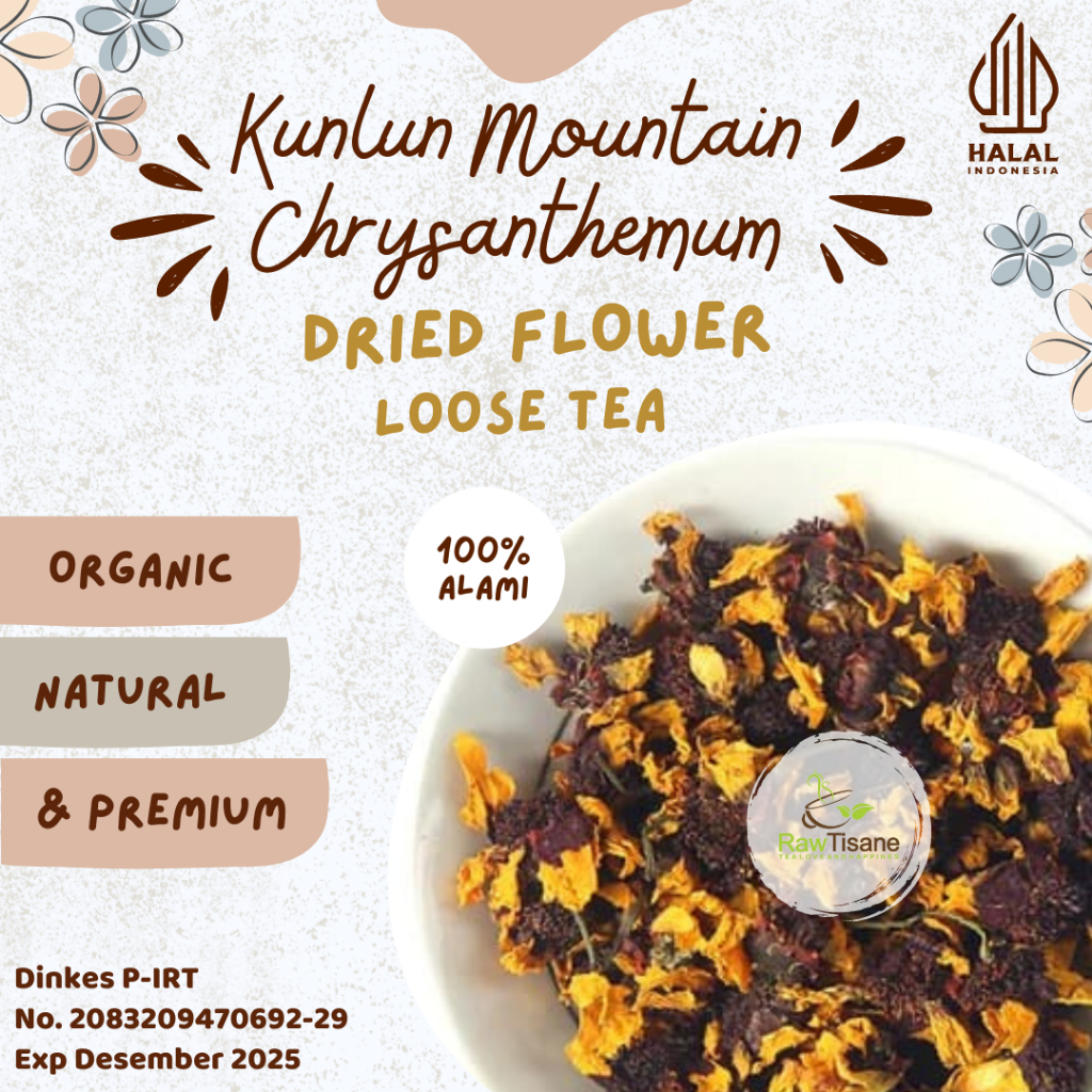 

RAW TISANE Kunlun Mountain Snow Chrysanthemum Flower Tea Isi 100 Gram
