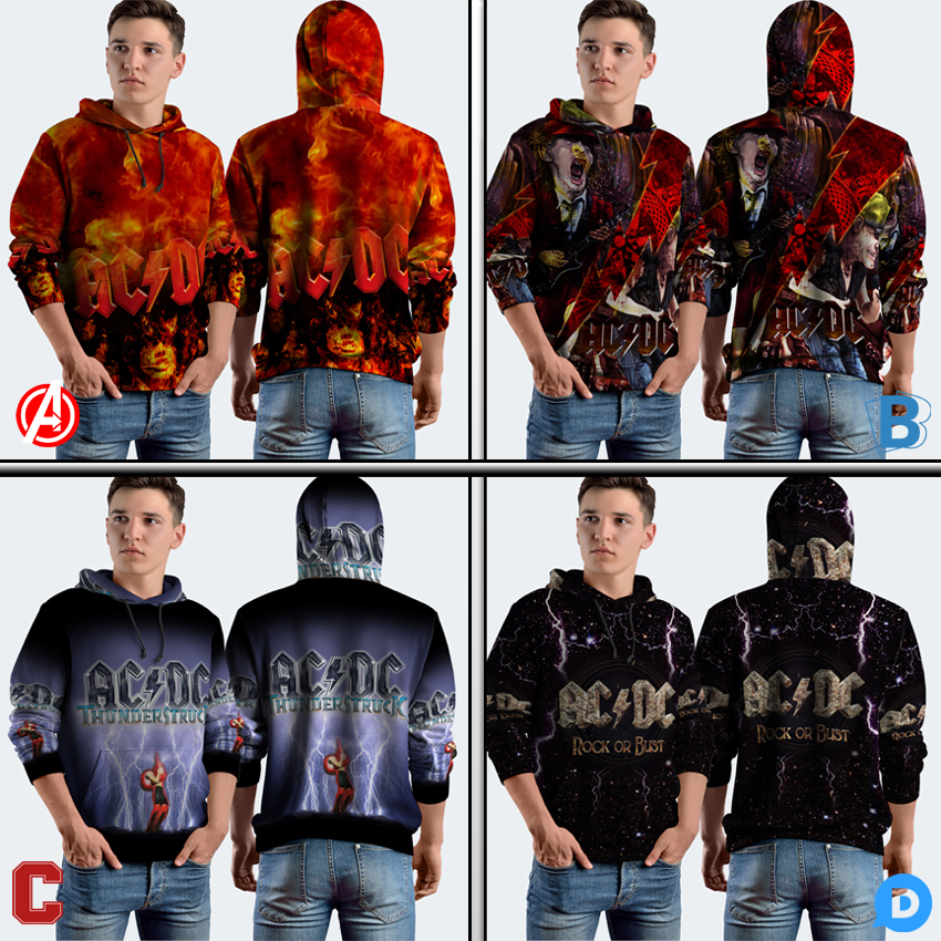 Jumper Hoodie ACDC Rock Band AC DC Hoodie Pullover Fullprint Bahan Polyester Jersey | SKU-1255901