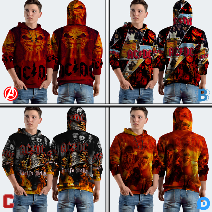 Jumper Hoodie ACDC Rock Band AC DC Hoodie Pullover Fullprint Bahan Polyester Jersey | SKU-1255902