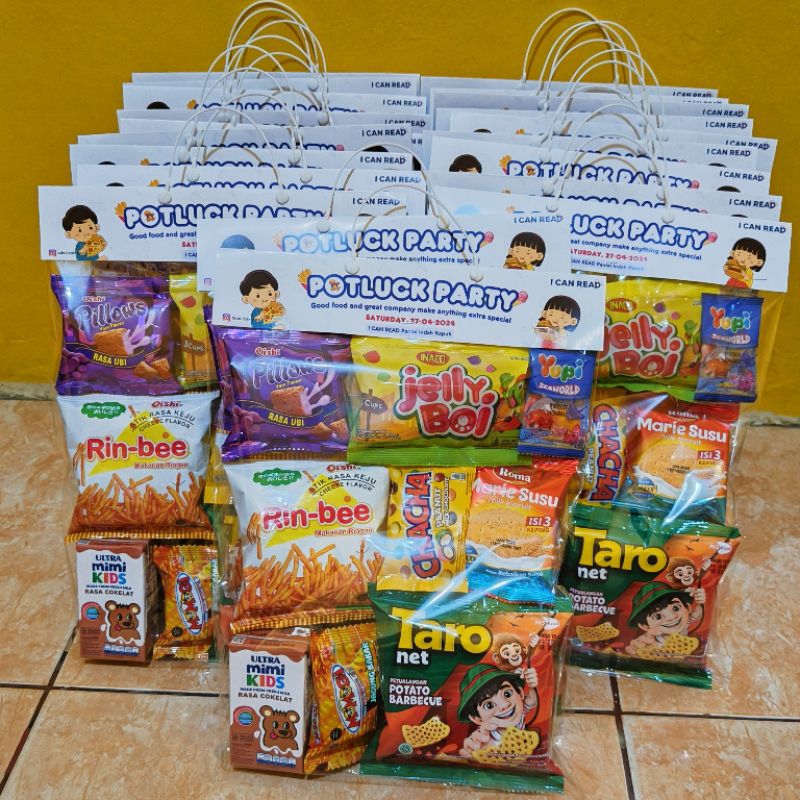 

TENTENG SNACK ULANG TAHUN ANAK / SOUVENIR BINGKISAN SNACK ULTAH / GOODIE BAG SNACK