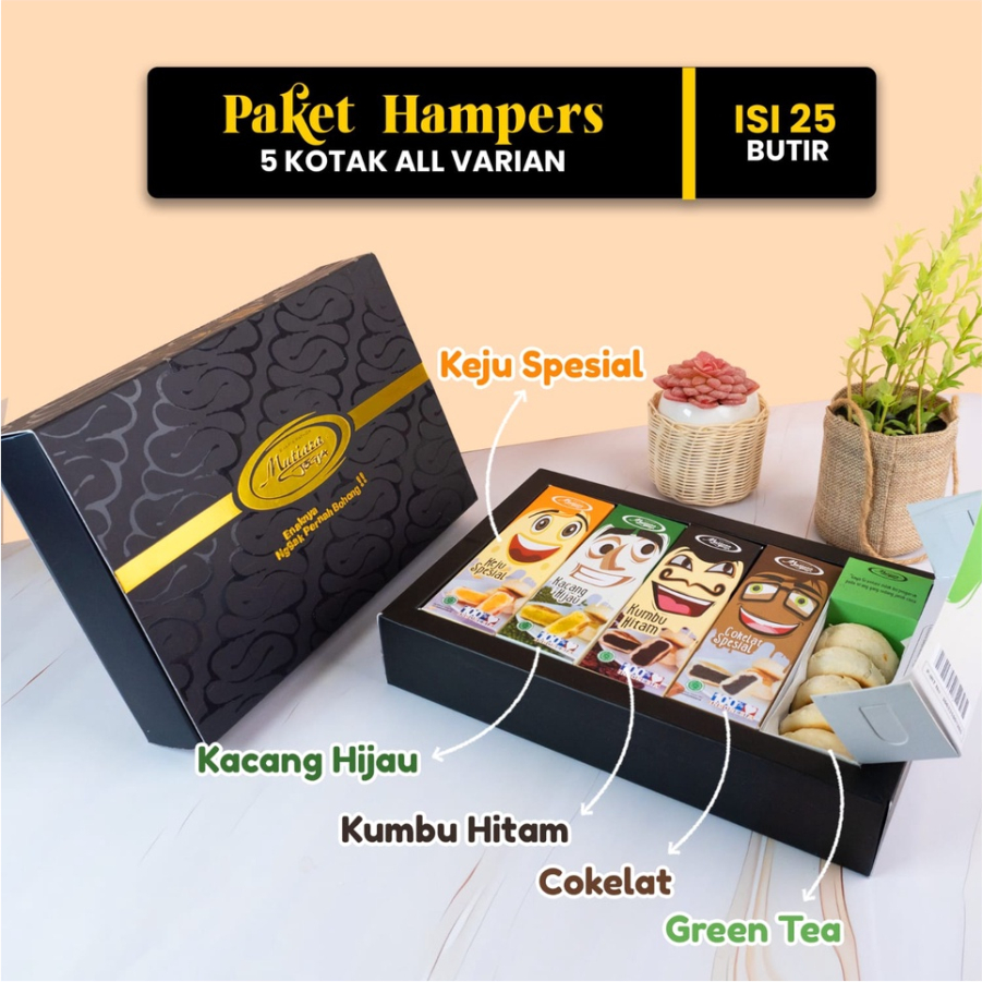 

[COD] Bakpia Mutiara Jogja Kemasan Hampers Vacuum Vakum Rasa Kacang Hijau Keju Cokelat Kumbu Hitam Green Tea Isi 25pcs/kotak