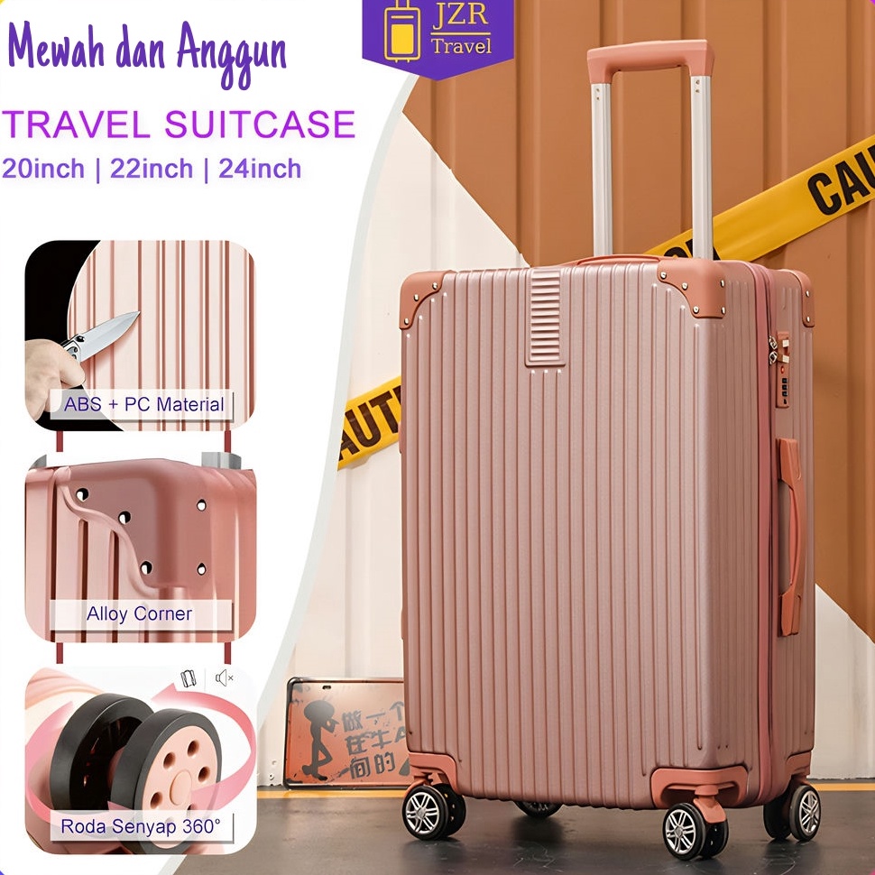 ART A4E6 JZR 2 inch Koper Koper Kabin Bagasi Koper Tas Travel Polo besar anak perempuan kabin 24 inc