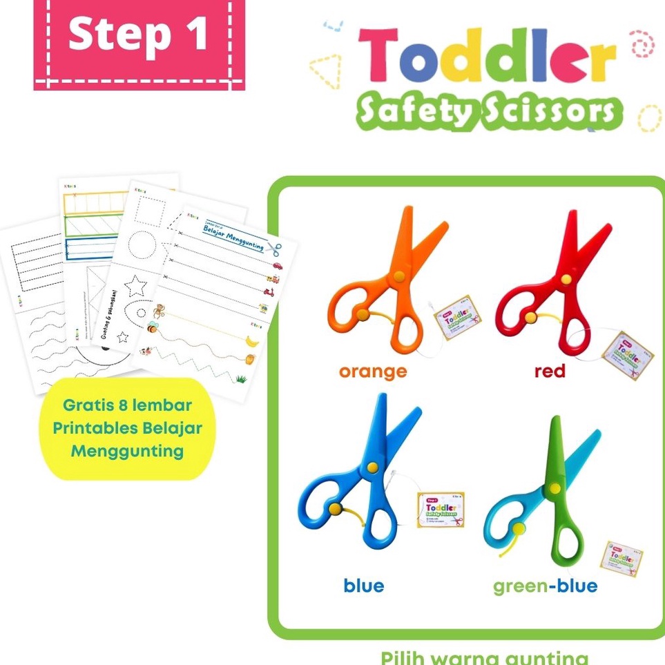 

Super Stock Toddler Safety Scissor Gunting Anak Dengan Pengaman Belajar Menggunting Safe Scissors