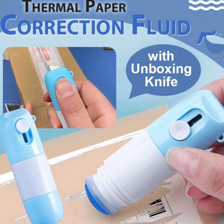 

SALE Box Opener Roller Stamp Cutter Pembuka dan Penghapus Resi Paket