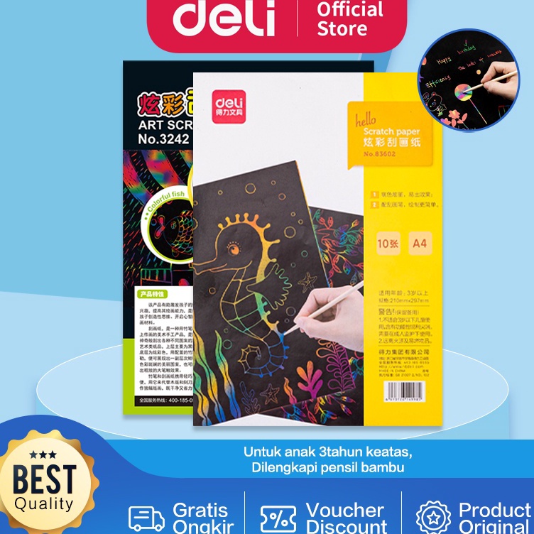 

Sekarang Viral Deli Kertas Menggambar Kreatif Berkilau 5PCS 1PCSPack dengan Pena Bambu 324X 8362