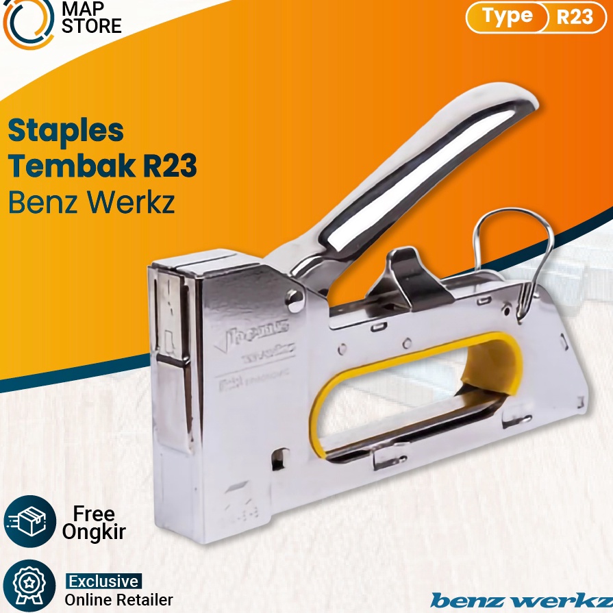 

Borong Diskon Stapler Gun R23 Staples Tembak Ergonomic By Benz R23