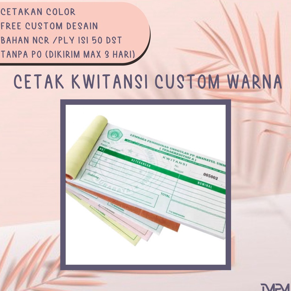 

Pasti Hemat CETAK KWITANSI CUSTOM WARNA