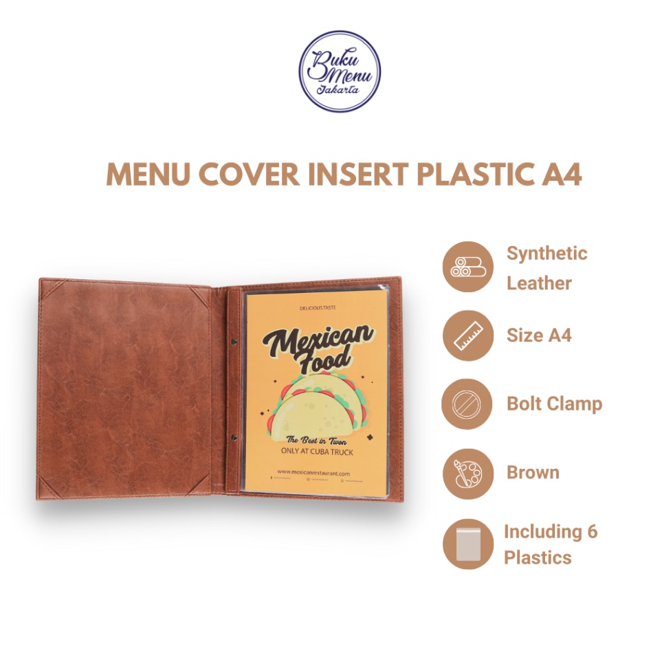 

Model Keren BUKU MENU RESTORAN KULIT PREMIUM ISI PLASTIK READY STOCK BUKU MENU KULIT MENU COVER