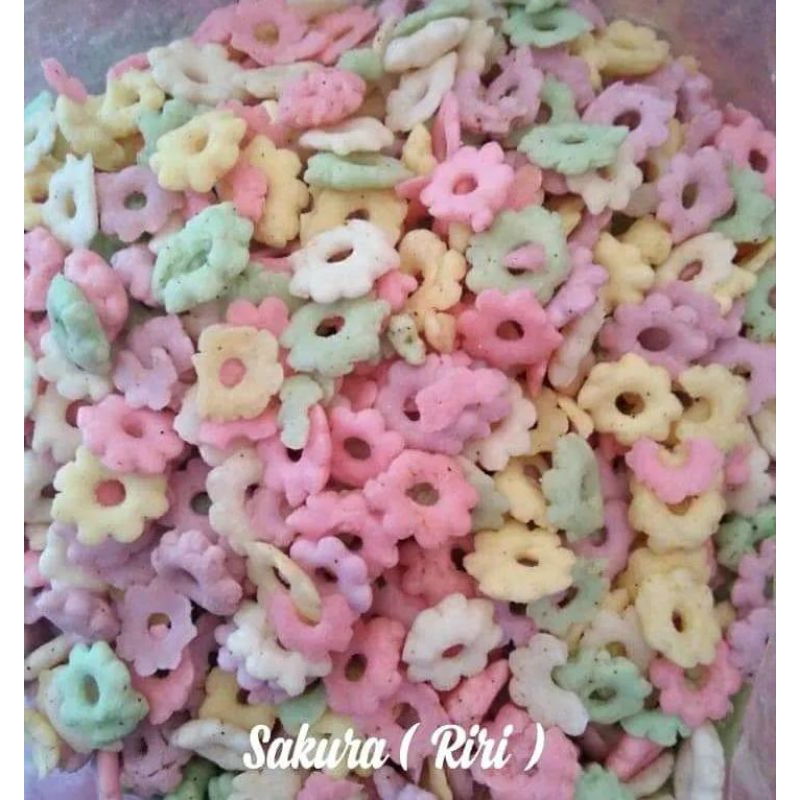 

Termurah sakura riri ajisan / sakura warna warni gurih enak/ Snack kiloan