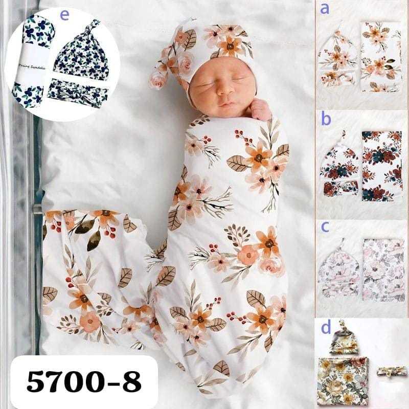 Carterlove Swaddel Blanket Set - Bedong + Headband + Topi - Bedong Set