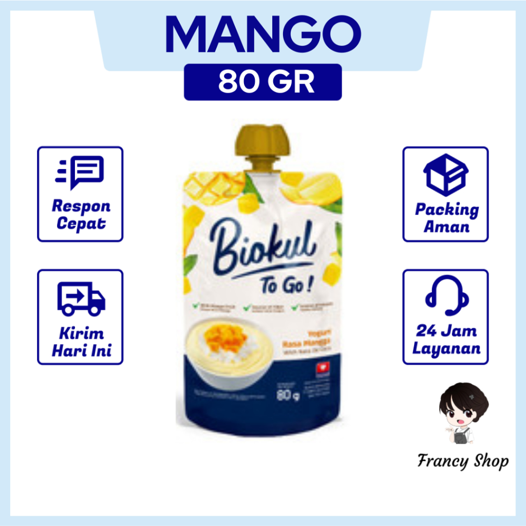 

Biokul Yogurt To Go Mango Rasa Mangga 80 gr