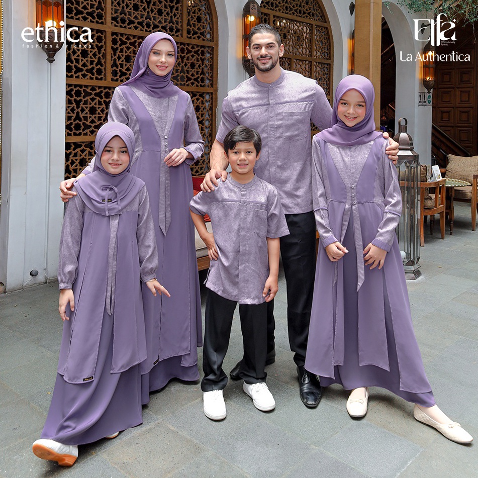 ART U73E Ethica Sarimbit Keluarga Ekslusif 223 Elfa 261 Grape Compote Dress Couple Kondangan