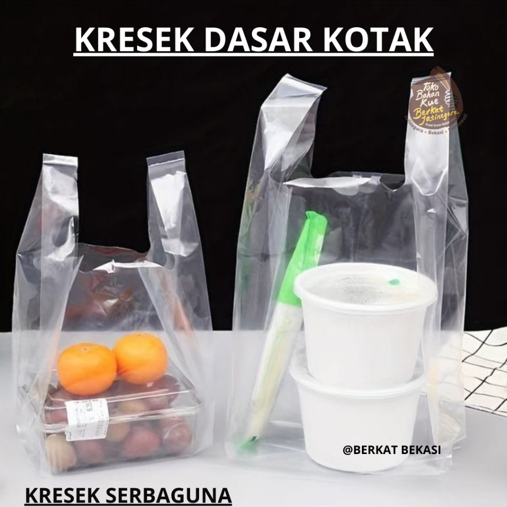 

KRESEK DASAR KOTAK PLASTIK BENING / PLASTIK BOX / KRESEK KOTAK / 10 PCS